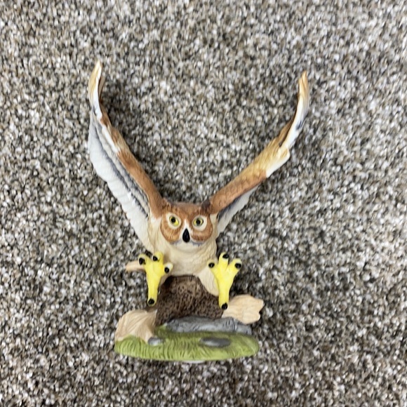 VINTAGE OWL ROYAL HERITAGE COLLECTION PORCELAIN FIGURINE SCULPTURE GREAT HORNED - Picture 3 of 11